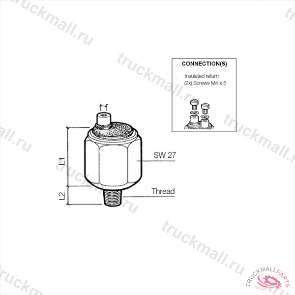 PRESS SWITCH 0 5BAR EARTH RET - 230-112-005-006C