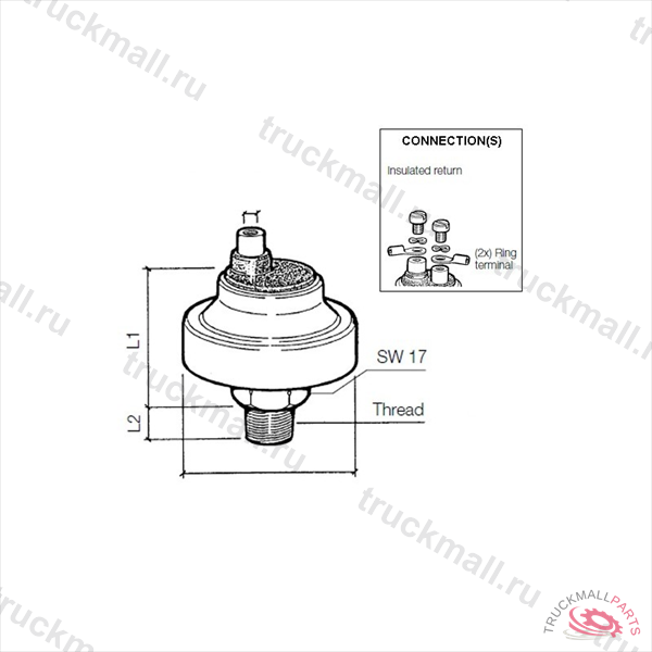 PRESS SWITCH 7BAREARTH RET1 - 230-213-002-001C
