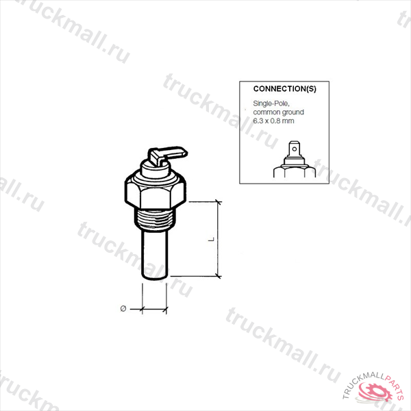 TEMP SENDER 120 C EARTH RET - 323-801-001-009N