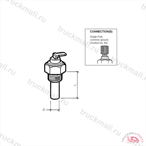 TEMP SENDER 120 C EARTH RET - 323-801-001-026N