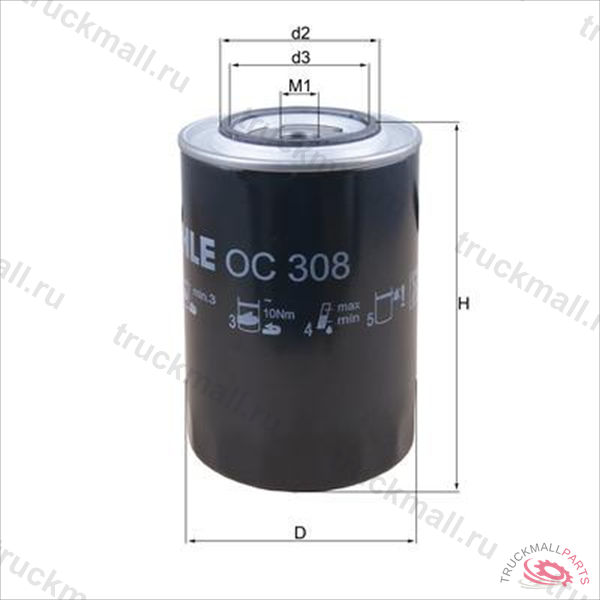 МАСЛЯНЫЙ ФИЛЬТР - OC 308