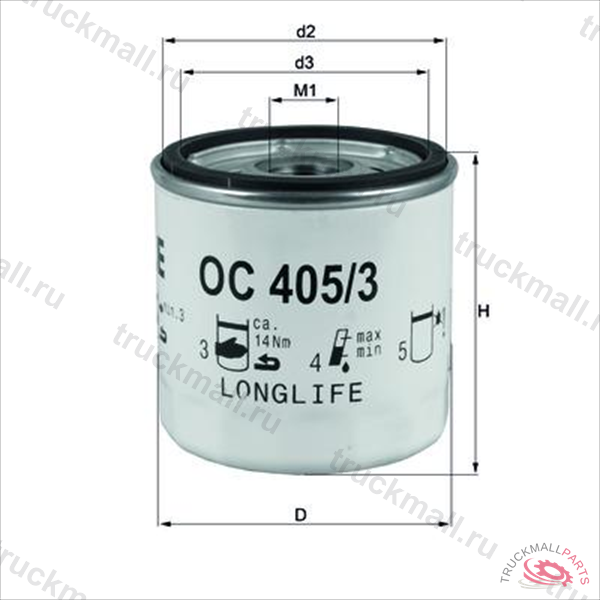 МАСЛЯНЫЙ ФИЛЬТР - OC405/3